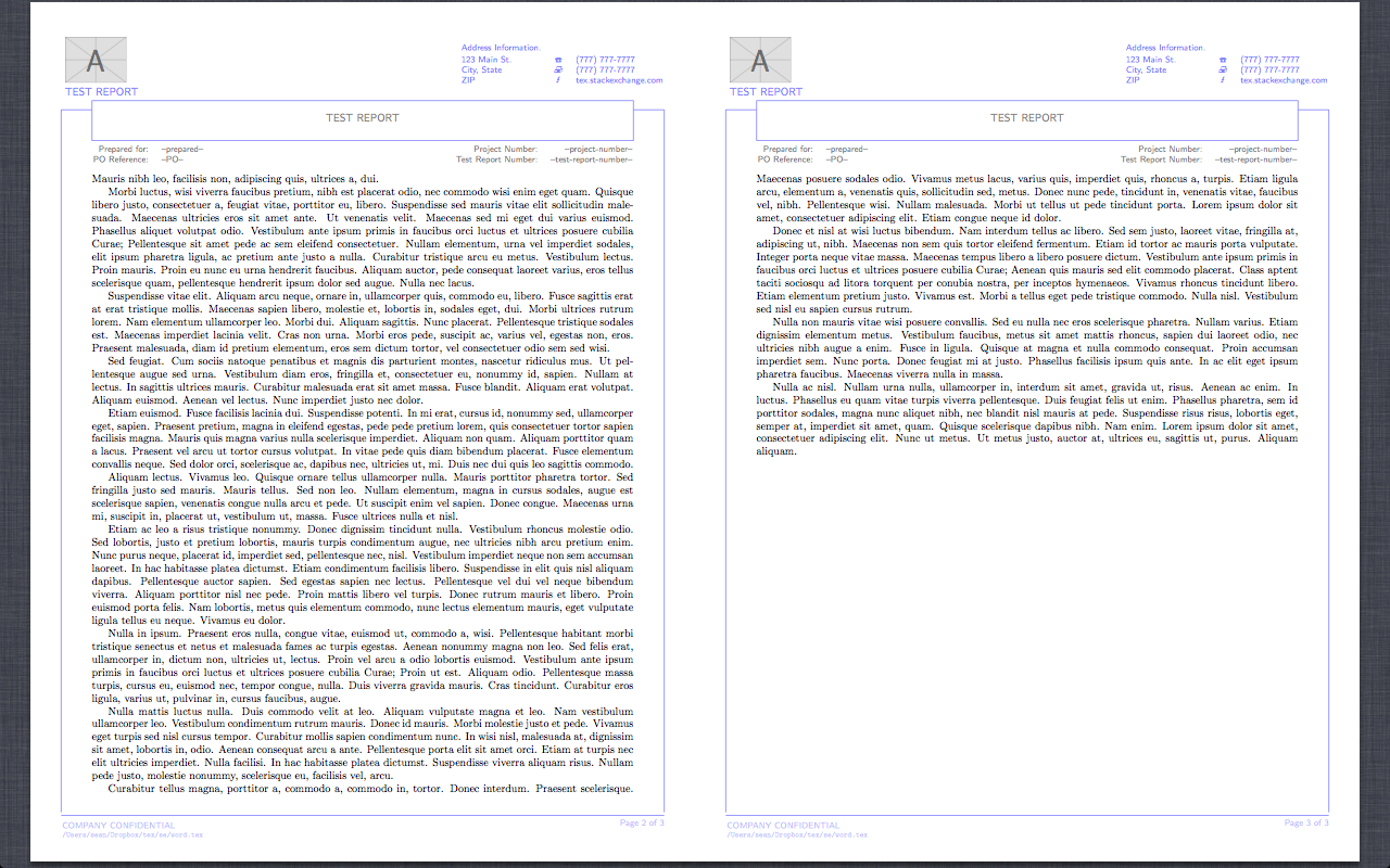 Boxes - Header Footer And Box - Tex - Latex Stack Exchange Intended For Latex Technical Report Template