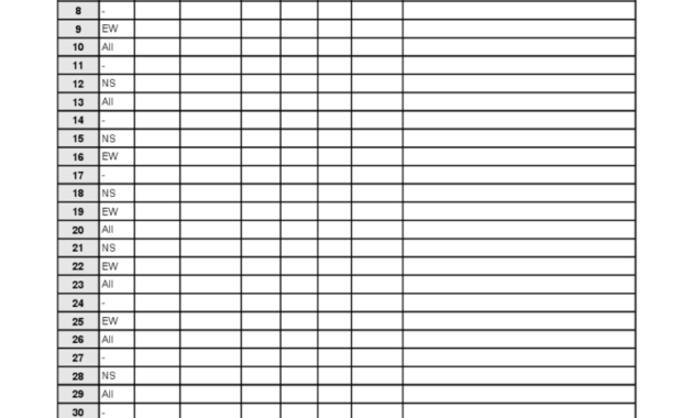 Bridge Score Sheet - 6 Free Templates In Pdf, Word, Excel in Bridge Score Card Template