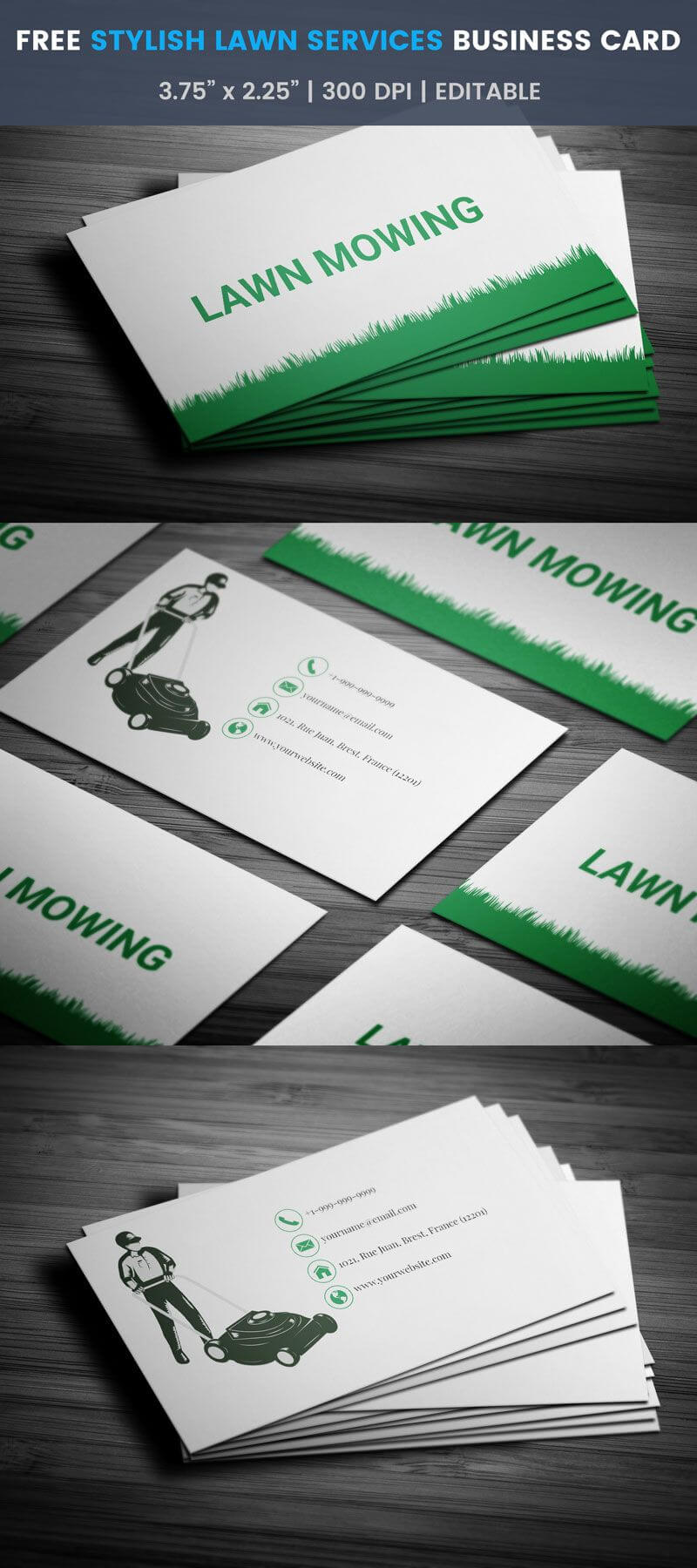 Brilliant Lawn Mowing Business Card  Full Preview | Free With Lawn Care Business Cards Templates Free