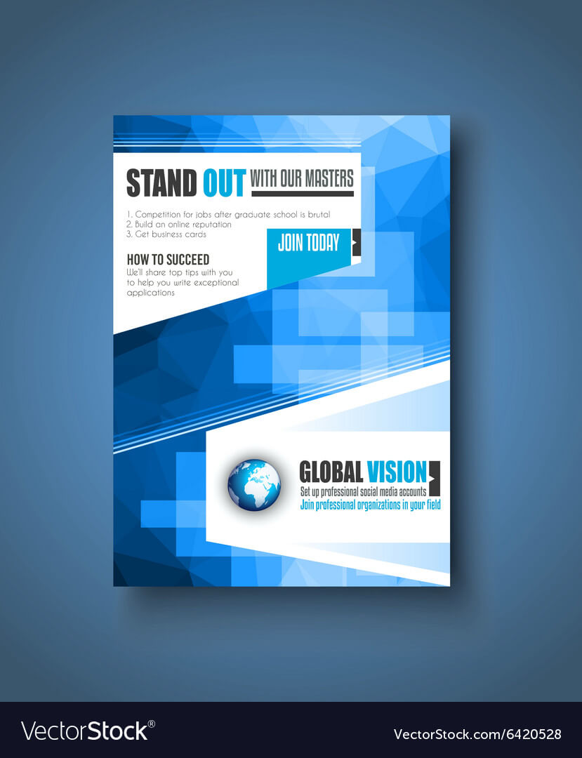 Brochure Template Flyer Design Or Depliant Cover Intended For Social Media Brochure Template