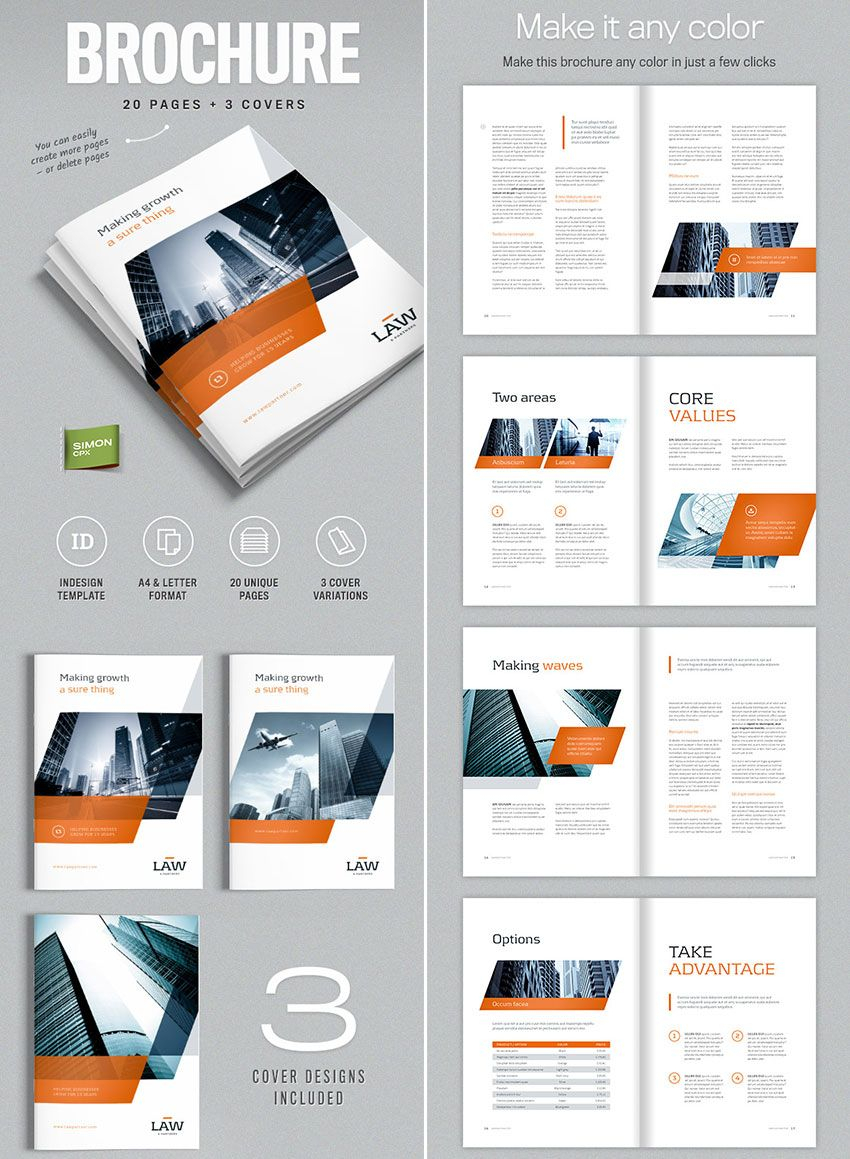 Brochure Template For Indesign - A4 And Letter | Indesign For Product Brochure Template Free