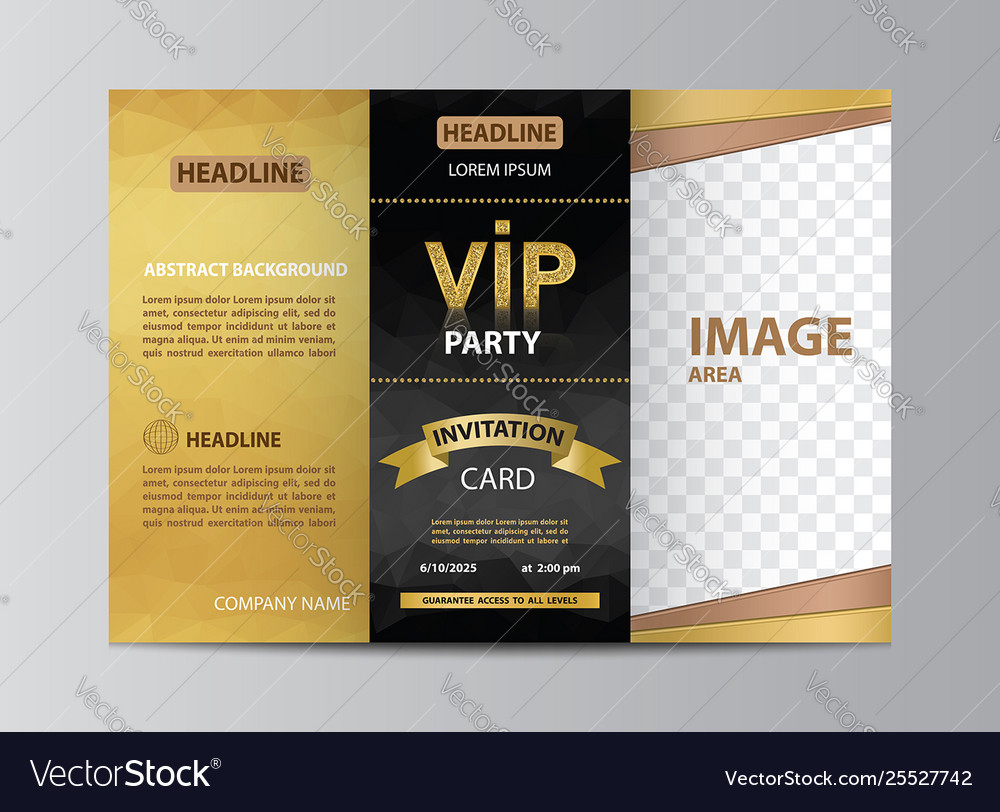 Brochure Template Invitation For Vip Party In Membership Brochure Template