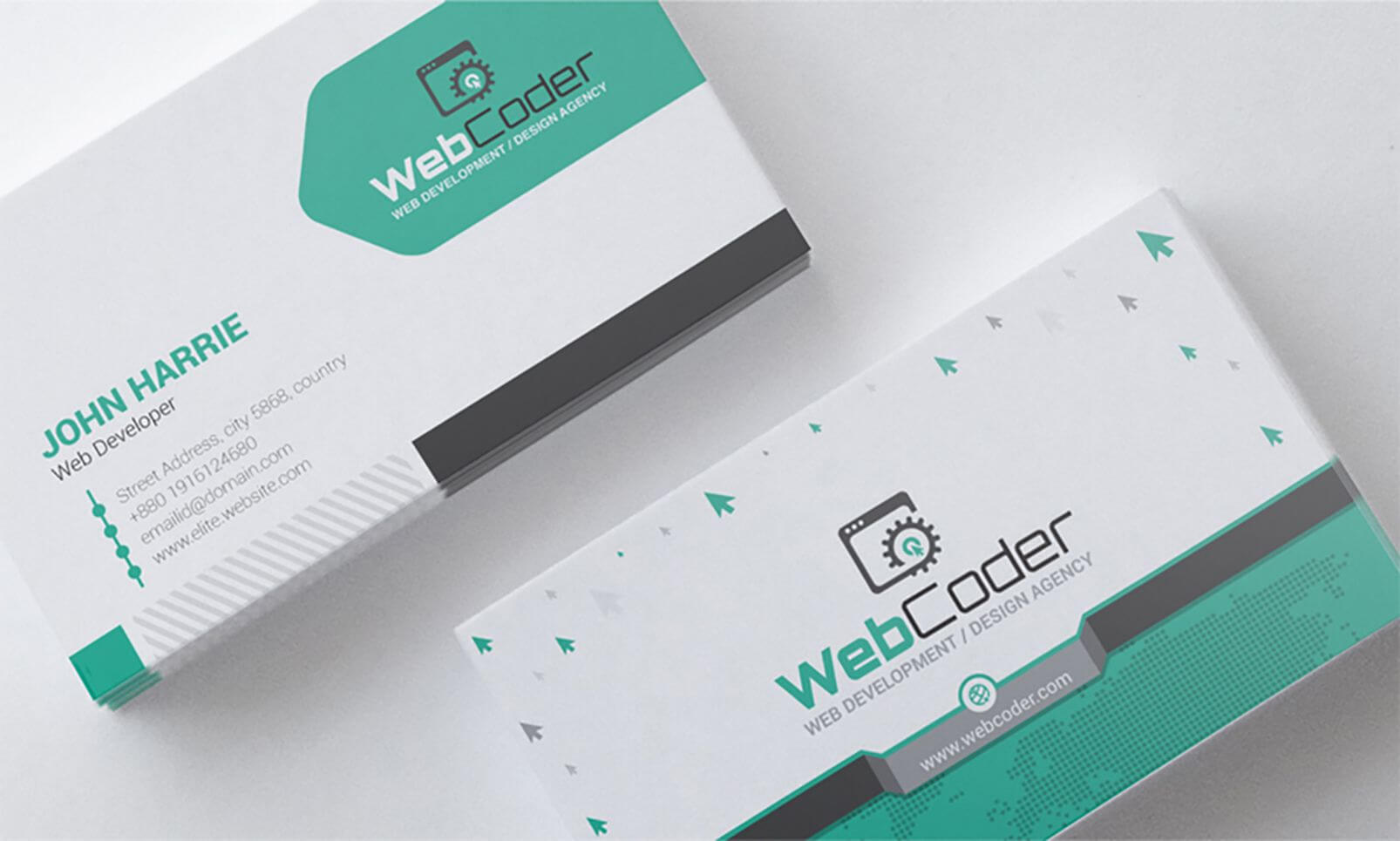Business Card Design For Web Design And Developer Psd Pertaining To Web Design Business Cards Templates