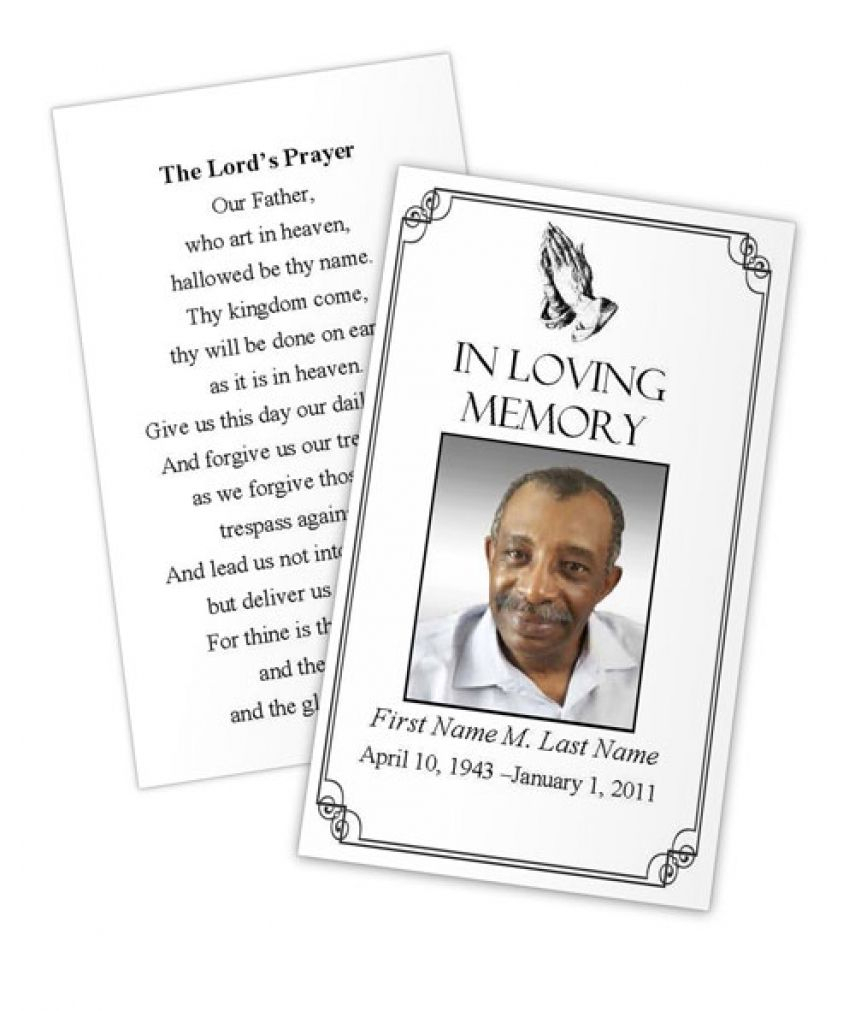 Business Card Photoshop Template Funeral Prayer Card Throughout Prayer Card Template For Word
