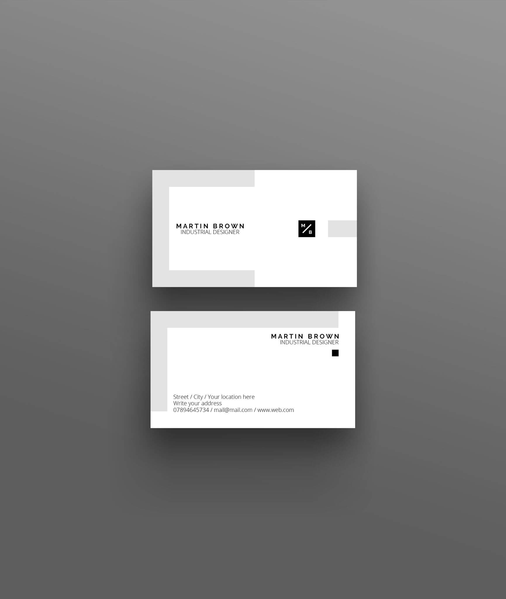 Business Card Template For Adobe Photoshop / Psd File Inside Name Card Template Photoshop