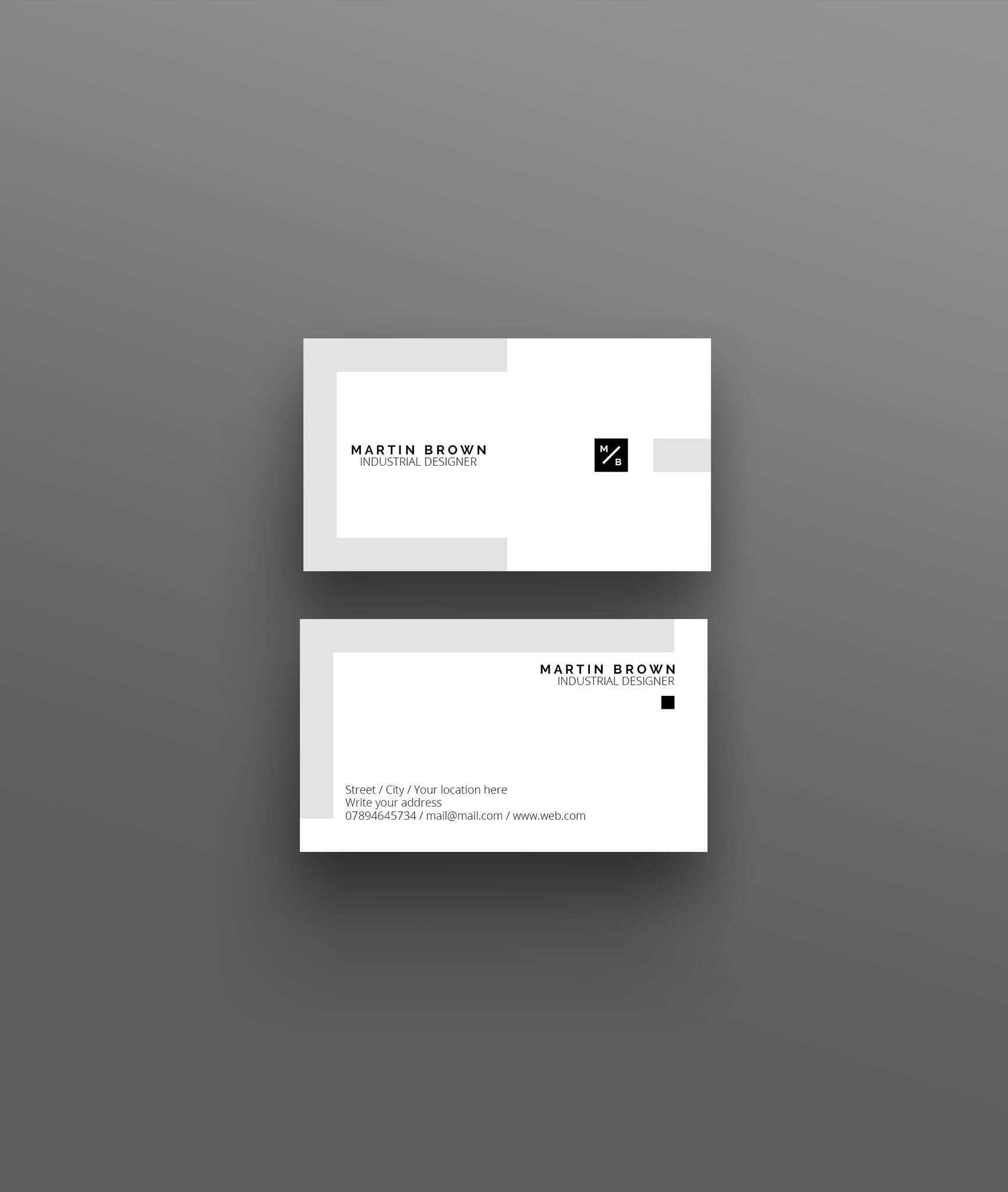 Business Card Template For Adobe Photoshop / Psd File Inside Name Card Template Photoshop