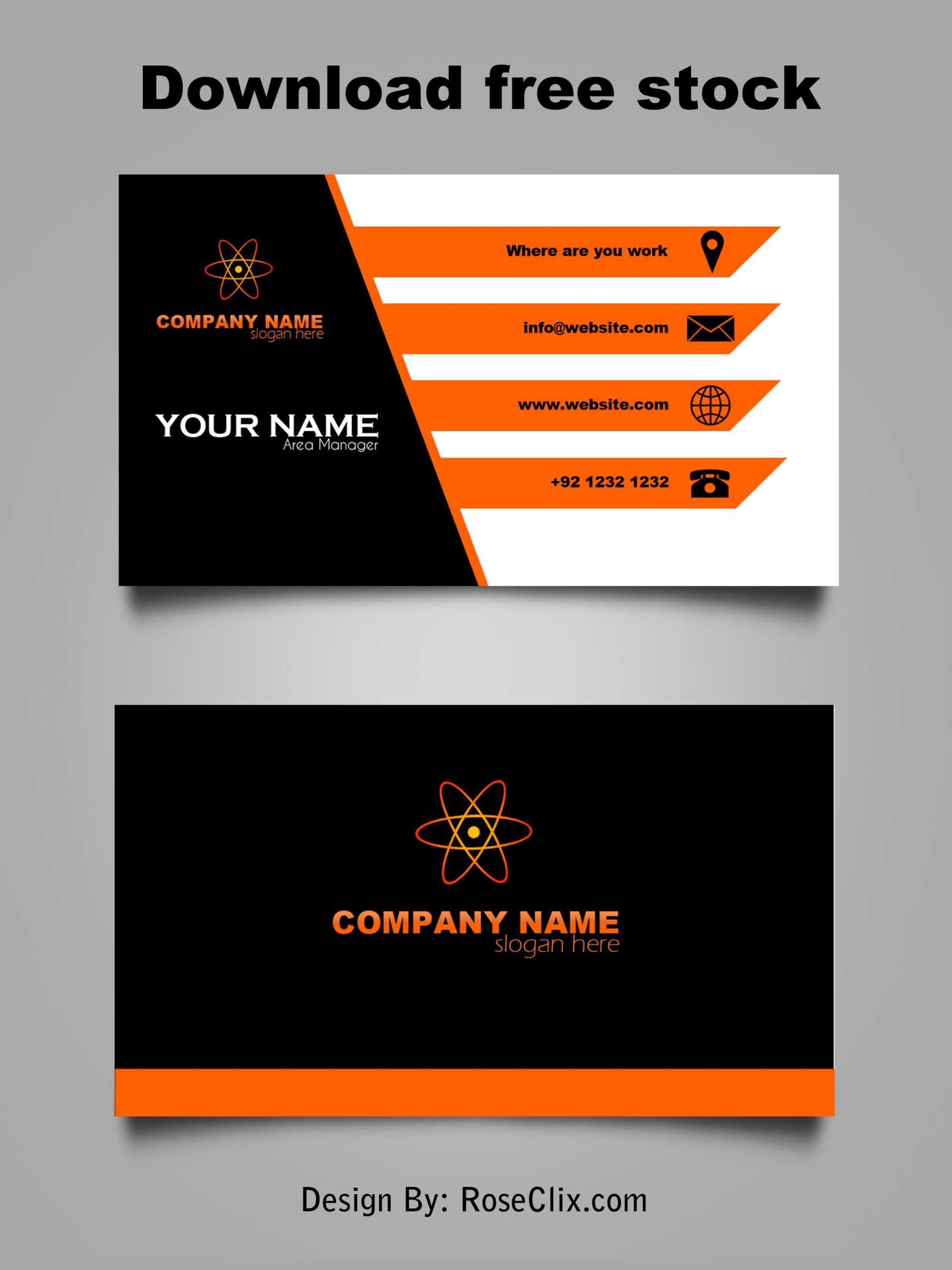 Business Card Template Free Downloads Psd Fils. | Free Inside Visiting Card Templates Download