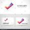 Business Card Template Set Vector Polygonal Stock Vector With Acceptance Card Template