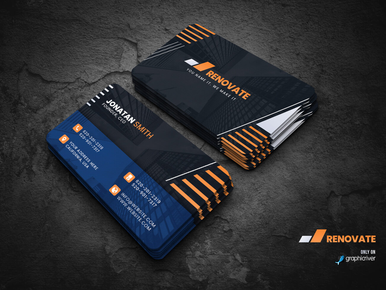 Business Card Templatedalibor Stankovic On Dribbble Pertaining To Name Card Template Photoshop