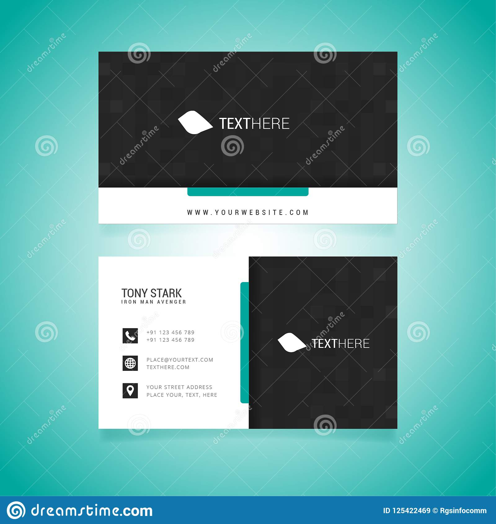 Business Card Vector Template Stock Vector – Illustration Of Intended For Adobe Illustrator Card Template