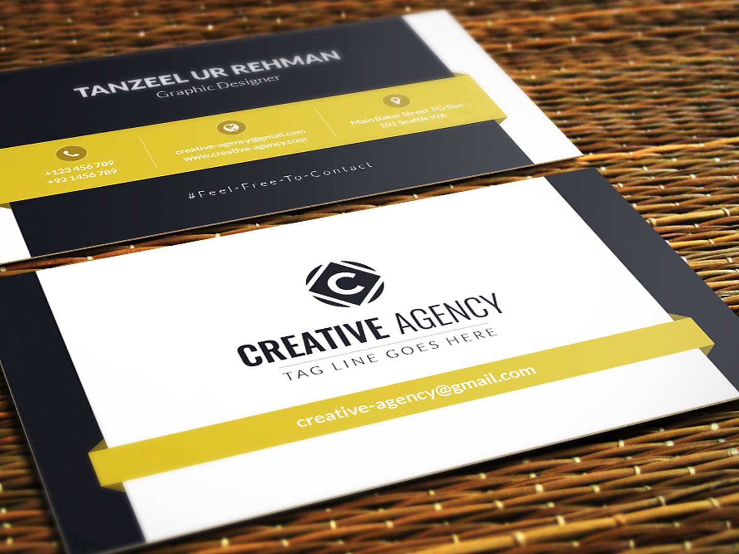 Business Cards Template – Free Downloadtanzeel Ur Rehman Regarding Templates For Visiting Cards Free Downloads