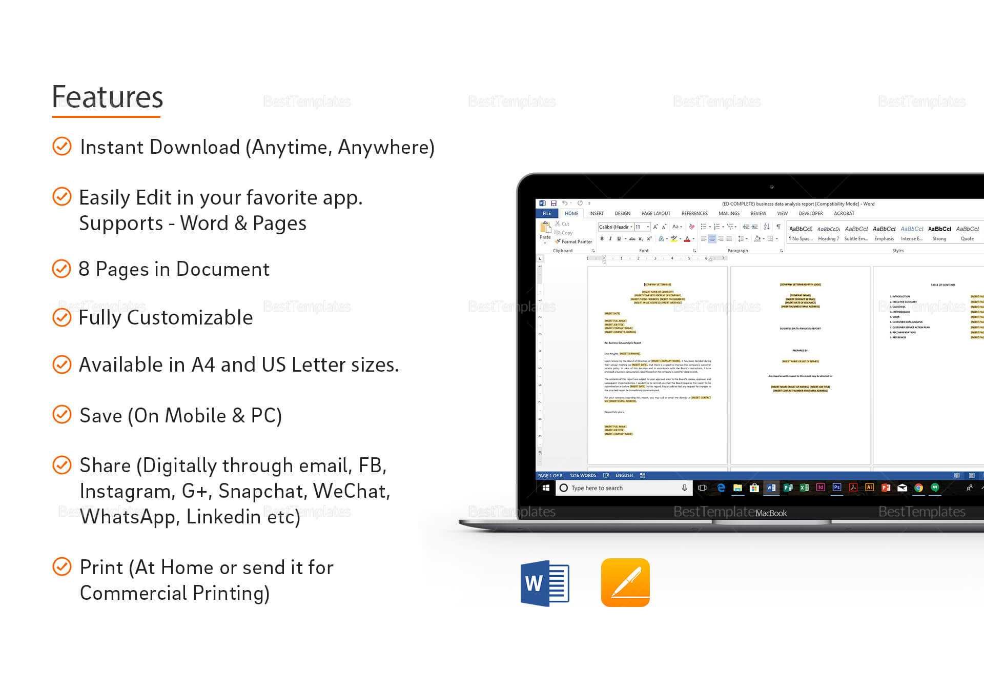 Business Data Analysis Report Template With Business Analyst Report Template