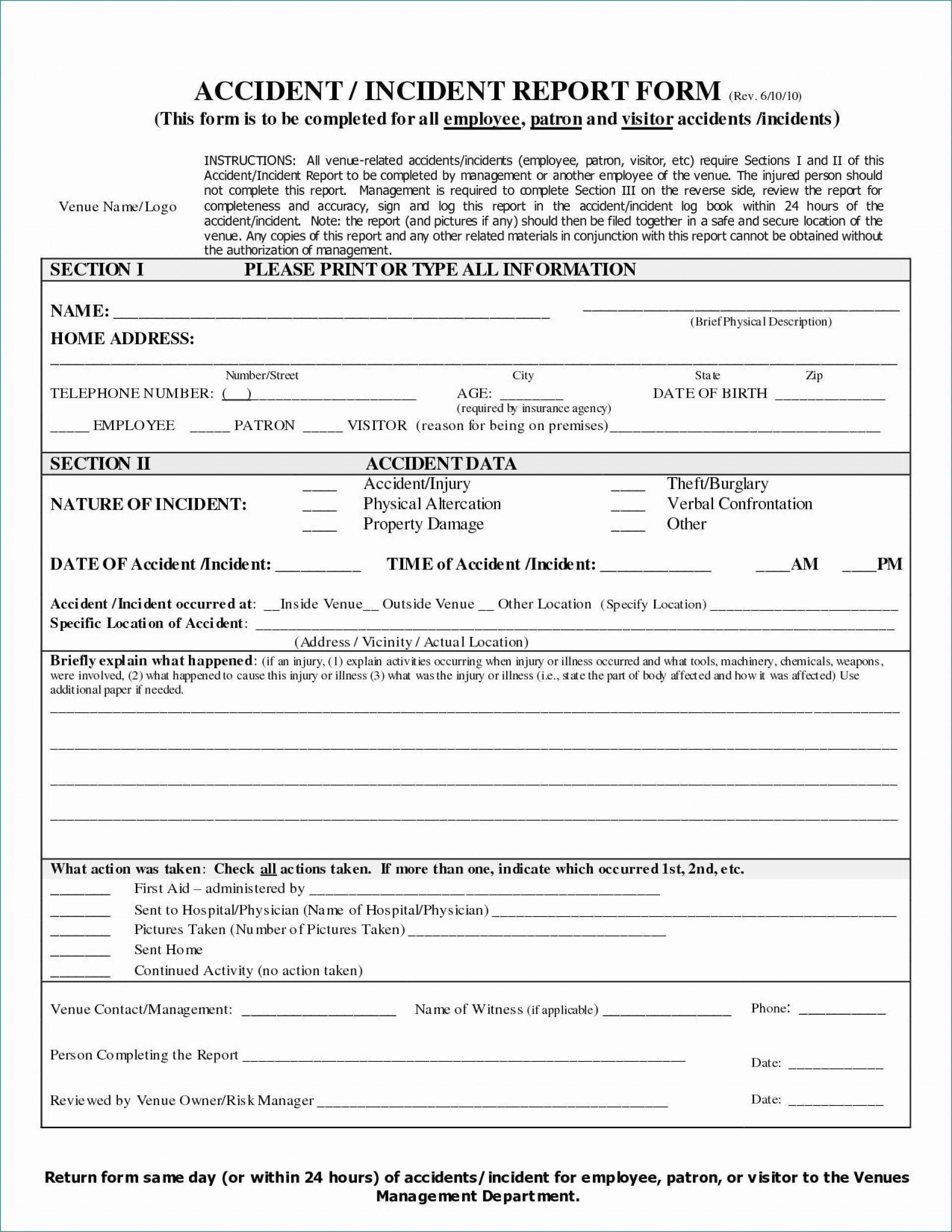 Business Incident Report – Zimer.bwong.co Pertaining To Insurance Incident Report Template