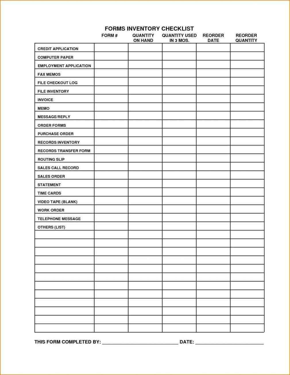 Business Inventory Template | List Template, Checklist Pertaining To Check Out Report Template