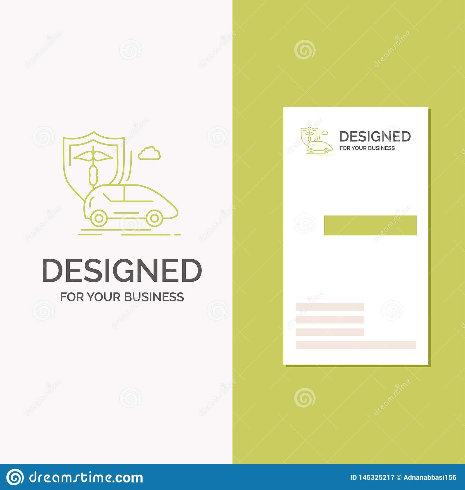 Business Logo For Car, Hand, Insurance, Transport, Safety For Auto Insurance Id Card Template