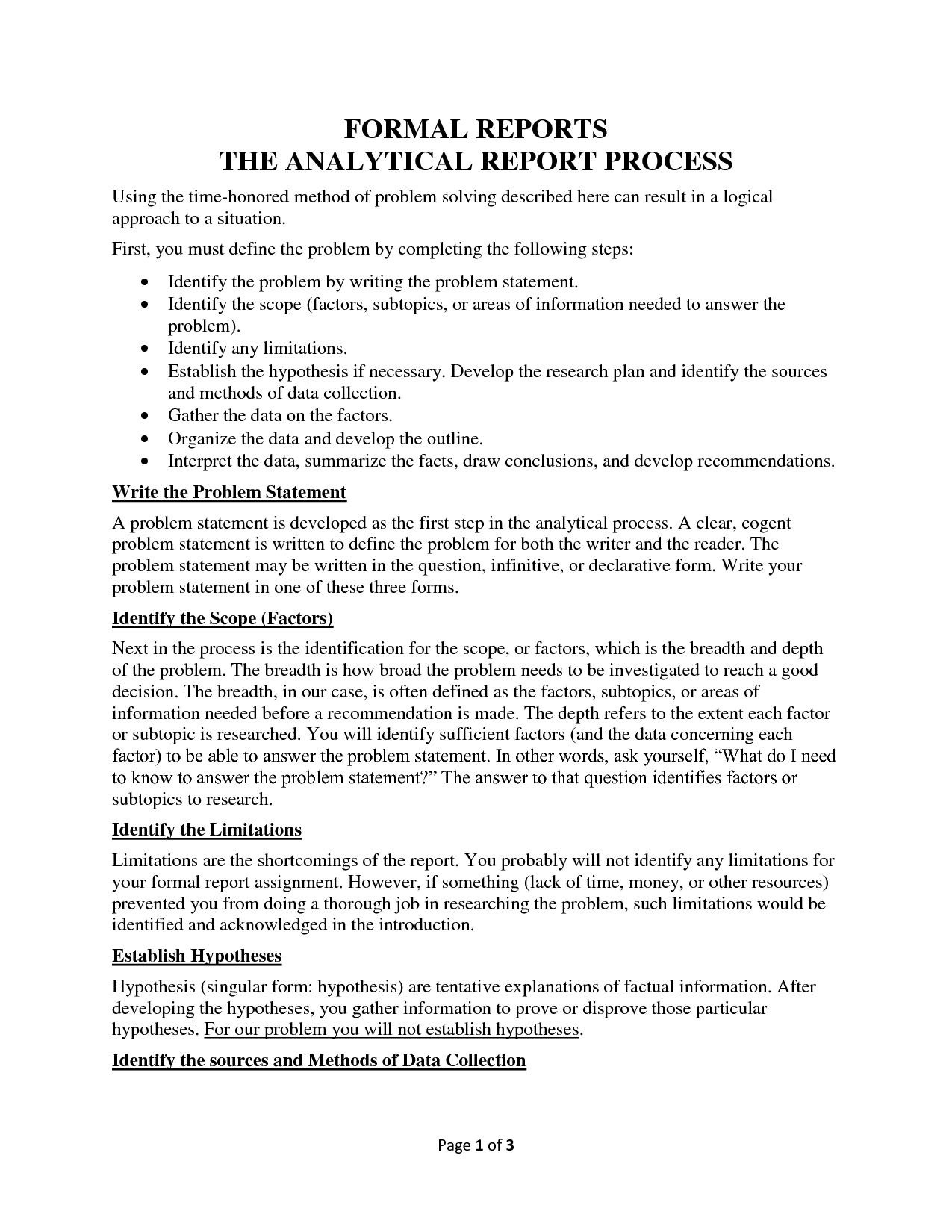 Business Report Template Analytical Ample Templates Format Inside Analytical Report Template