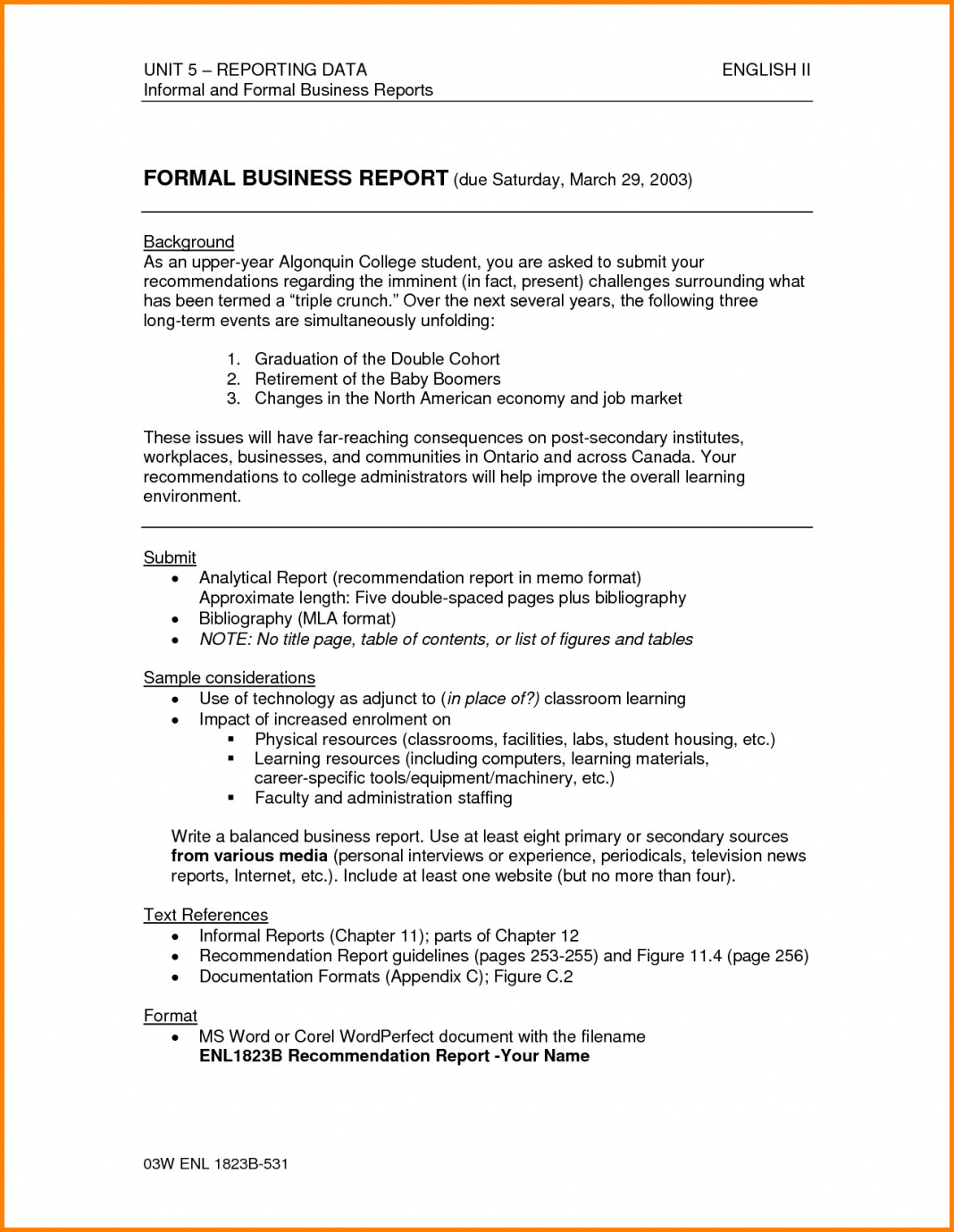 Business Report Template Analytical Ample Templates Format Within Analytical Report Template