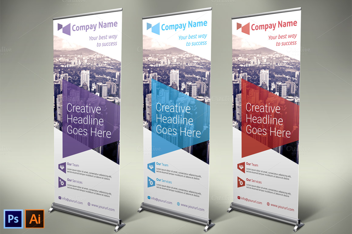 Business Roll Up Banner – Vol 06Nexdesign On With Vinyl Banner Design Templates