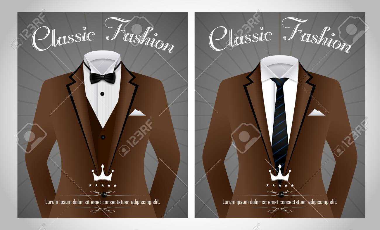 Business Suit Template With Black Tie And White Shirt Banner Inside Tie Banner Template