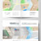 Business Templates For Bi Fold Brochure, Magazine, Flyer Or With Blank City Map Template