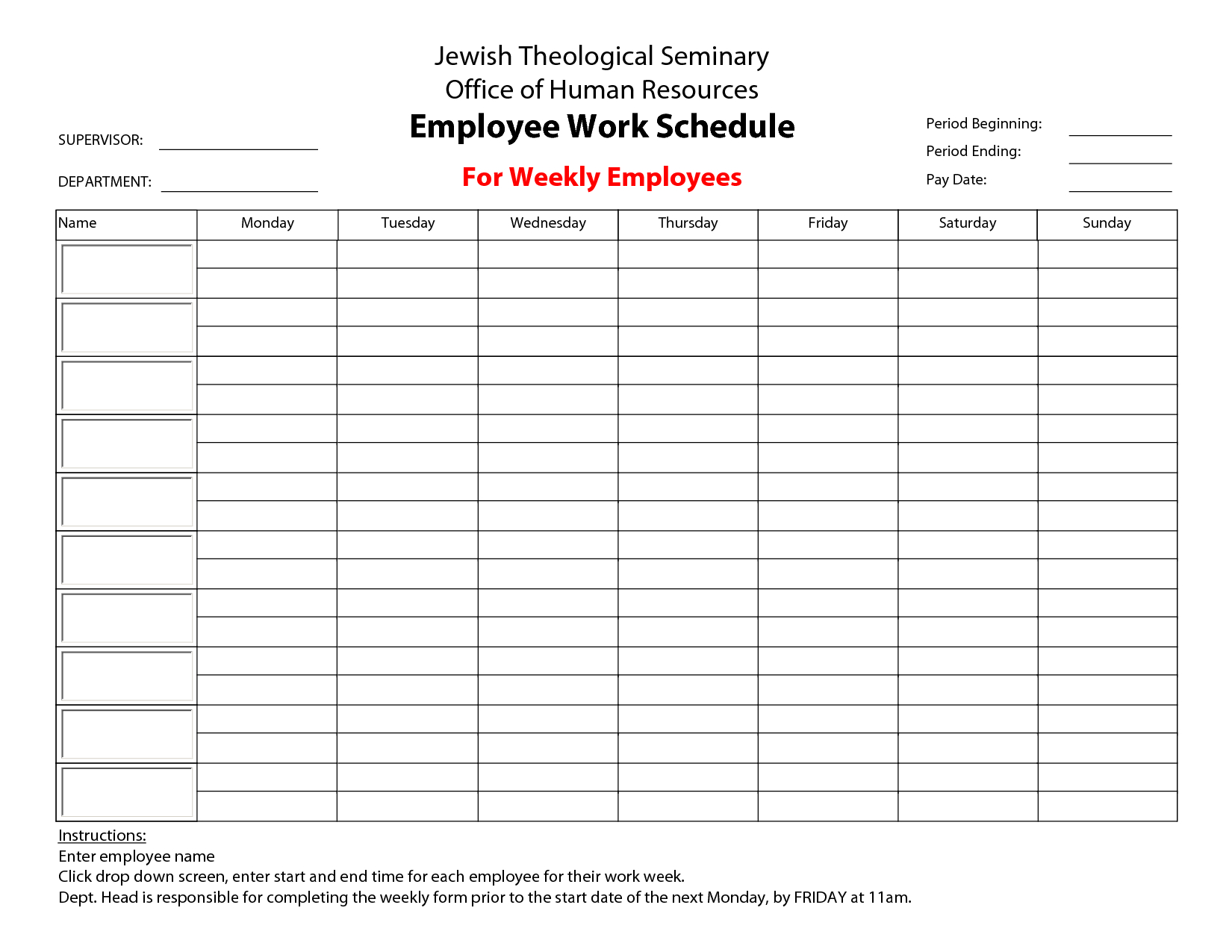 Calendar Work Schedule Template – Zimer.bwong.co Within Blank Monthly Work Schedule Template