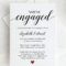 Calligraphy Engagement Invitation Template Script Engagement Intended For Engagement Invitation Card Template
