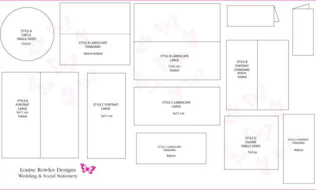 Card Dimensions | Place Cards Sizes &amp; Layouts » Louise within Wedding Card Size Template