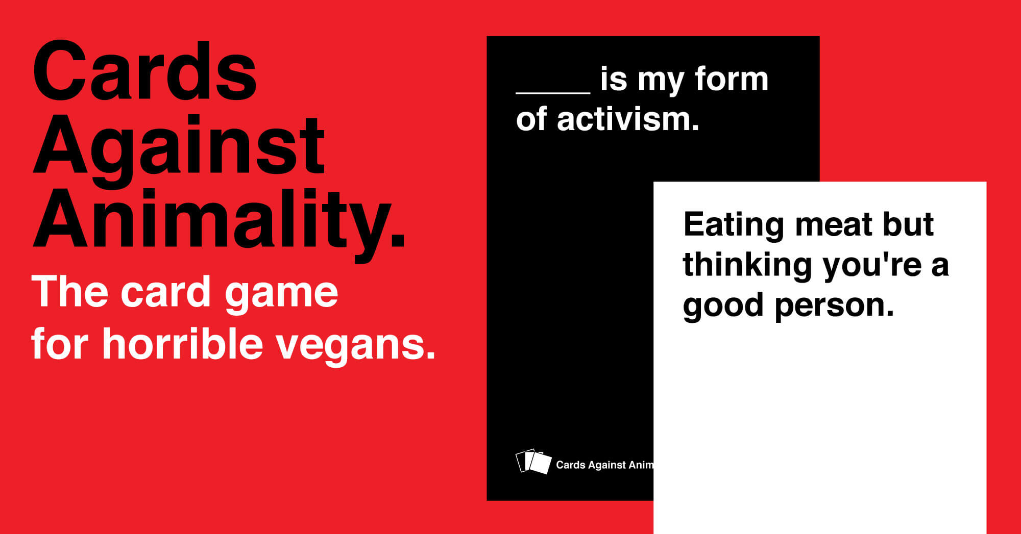 Cards Against Animality – Anti Speciesist Action Collective With Cards Against Humanity Template