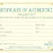 Certificate Authenticity Template Art Authenticity For Certificate Of Authenticity Photography Template