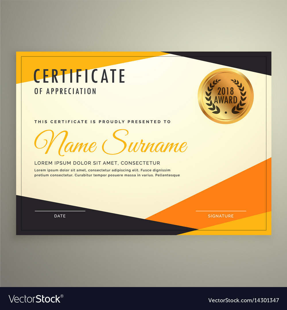 Certificate Design Template With Clean Modern Regarding Design A Certificate Template