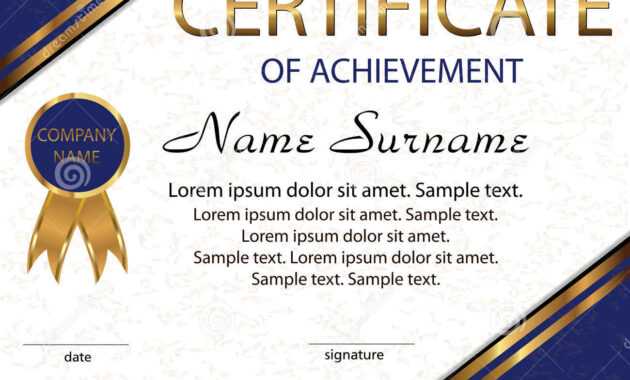 Certificate Of Achievement Or Diploma. Elegant Light within Certificate Of Attainment Template