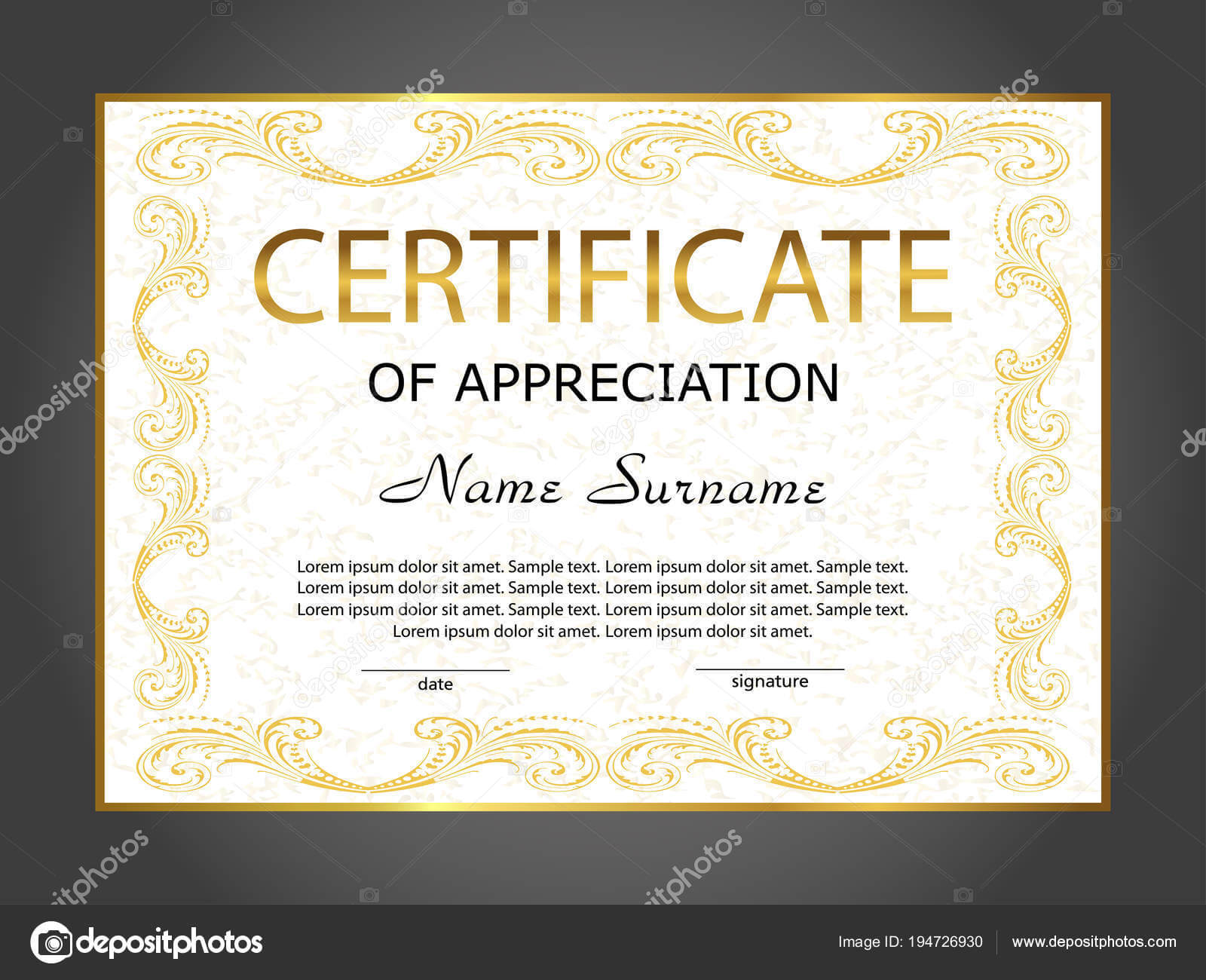 Certificate Of Appreciation, Diploma Template. Reward. Award Throughout Winner Certificate Template