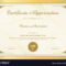 Certificate Of Appreciation Template Throughout Certificate Of Excellence Template Free Download