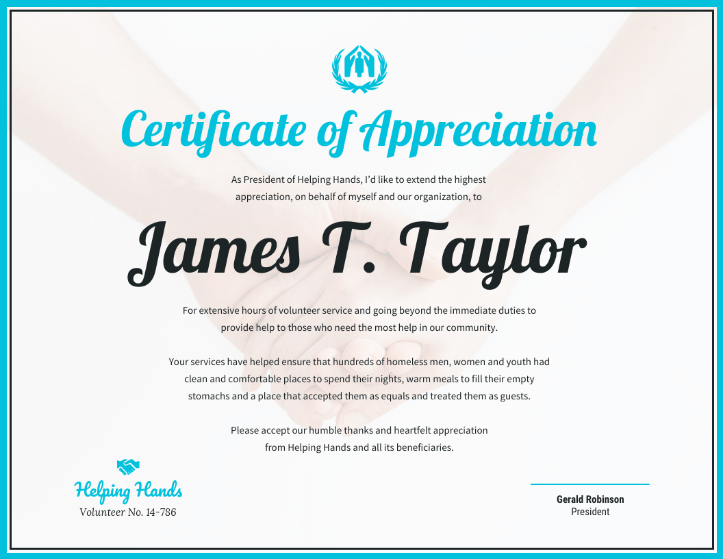 Certificate Of Appreciation Within Certificates Of Appreciation Template