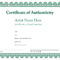 Certificate Of Authenticity Of An Art Print | Certificate For Photography Certificate Of Authenticity Template