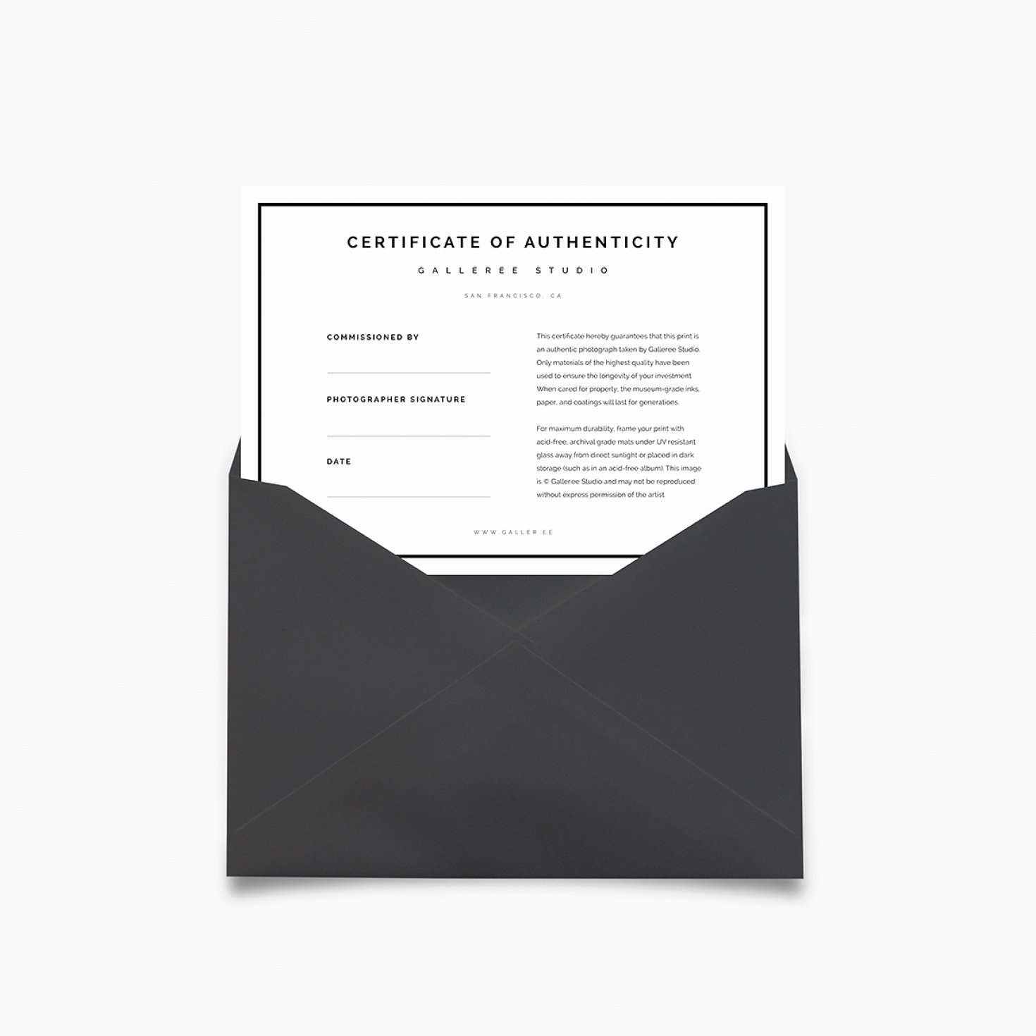 Certificate Of Authenticity Photography Template New Throughout Photography Certificate Of Authenticity Template