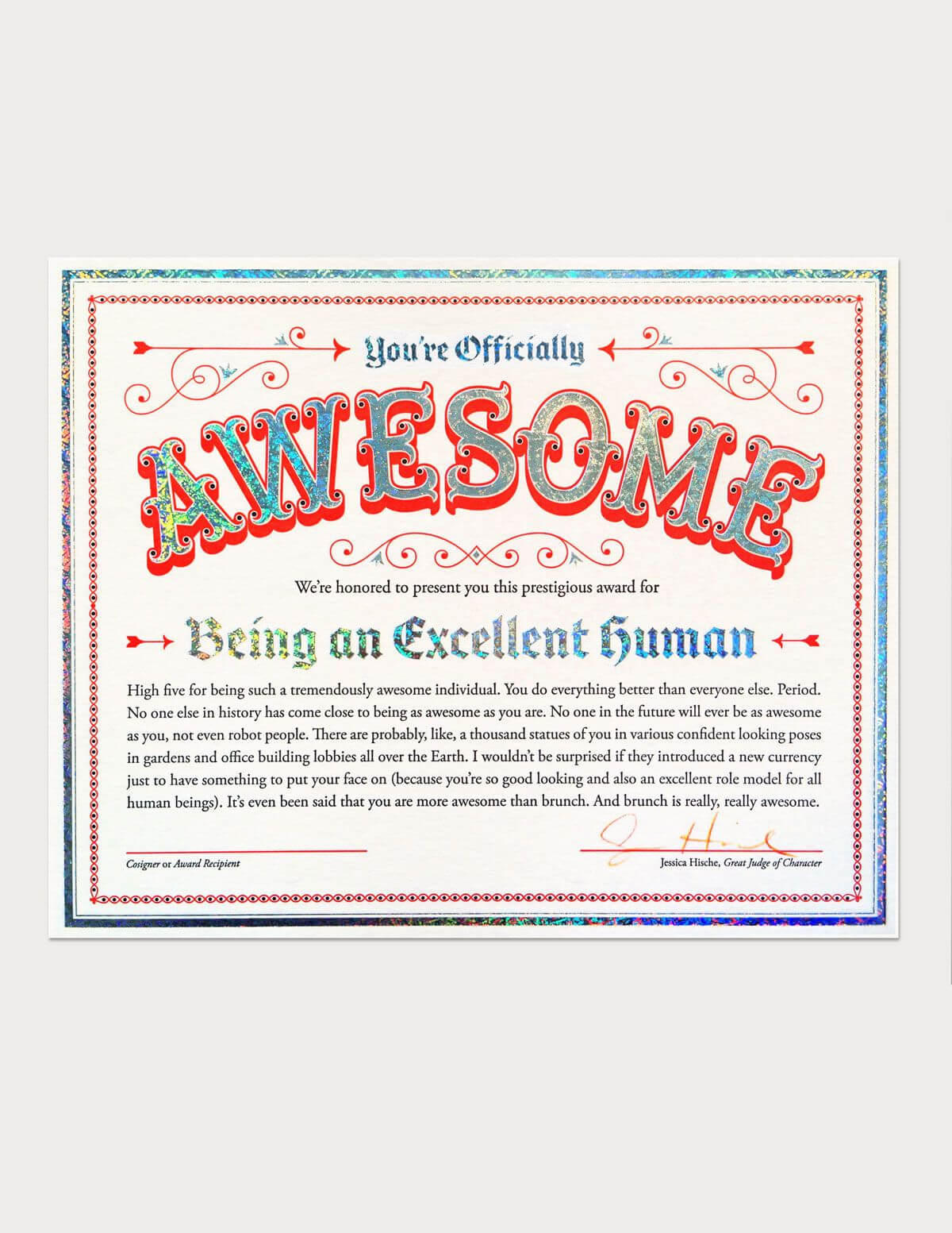 Certificate Of Awesomeness | Funny Certificates With Regard To Free Printable Funny Certificate Templates