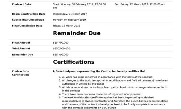 Certificate Of Completion For Construction (Free Template + with regard to Certificate Of Completion Template Construction