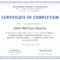 Certificate Of Completion Of Training Template – Zimer.bwong.co With Regard To Free Training Completion Certificate Templates