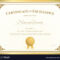 Certificate Of Excellence Template Gold Theme Intended For Certificate Of Excellence Template Free Download