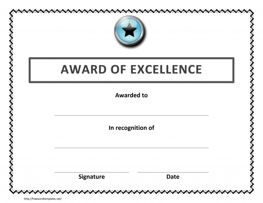 Certificate Of Excellence Template Word ] – Certificate Of In Congratulations Certificate Word Template