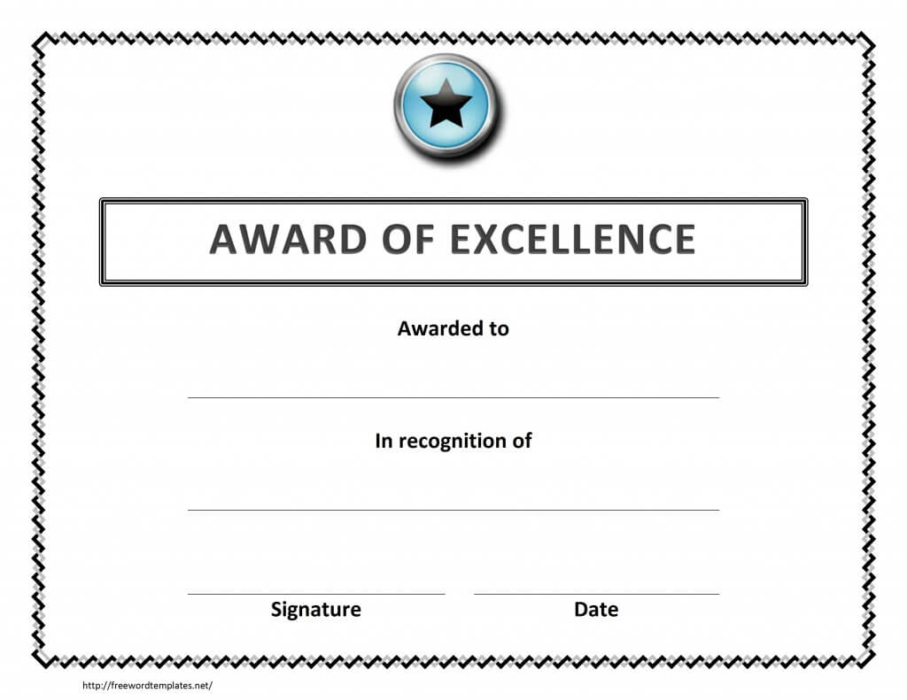Certificate Of Excellence Template Word ] – Certificate Of Regarding Certificate Of Excellence Template Word