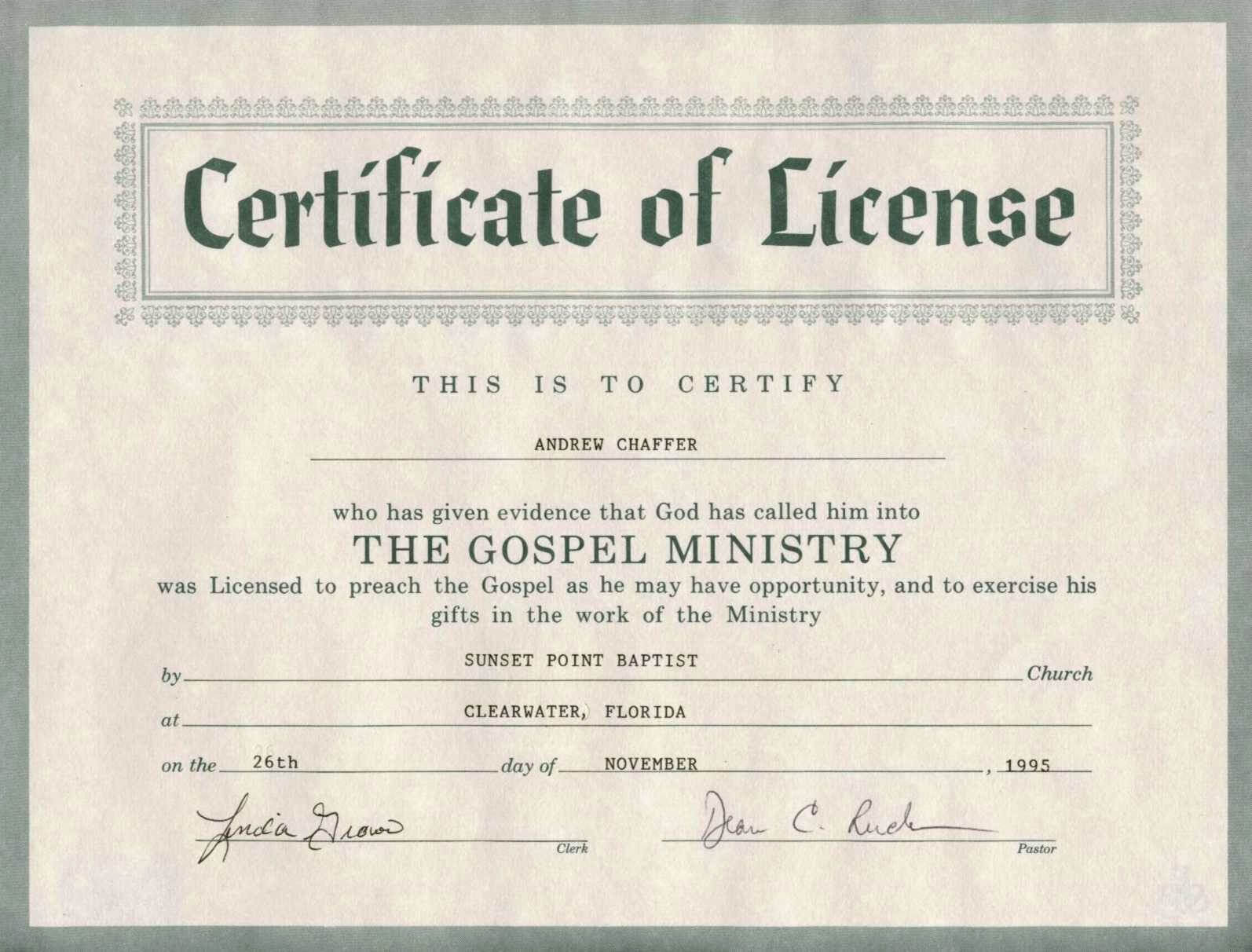 Certificate Of Ordination For Pastor Template With Free Ordination Certificate Template