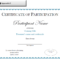 Certificate Of Participation Sample Free Download Throughout Certificate Of Participation Template Pdf