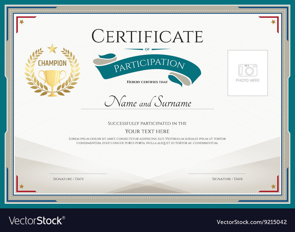 Certificate Of Participation Template Intended For Certification Of Participation Free Template
