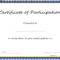Certificate Of Participation Template , Key Components To with regard to Sample Certificate Of Participation Template