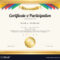 Certificate Of Participation Template With Gold For Participation Certificate Templates Free Download