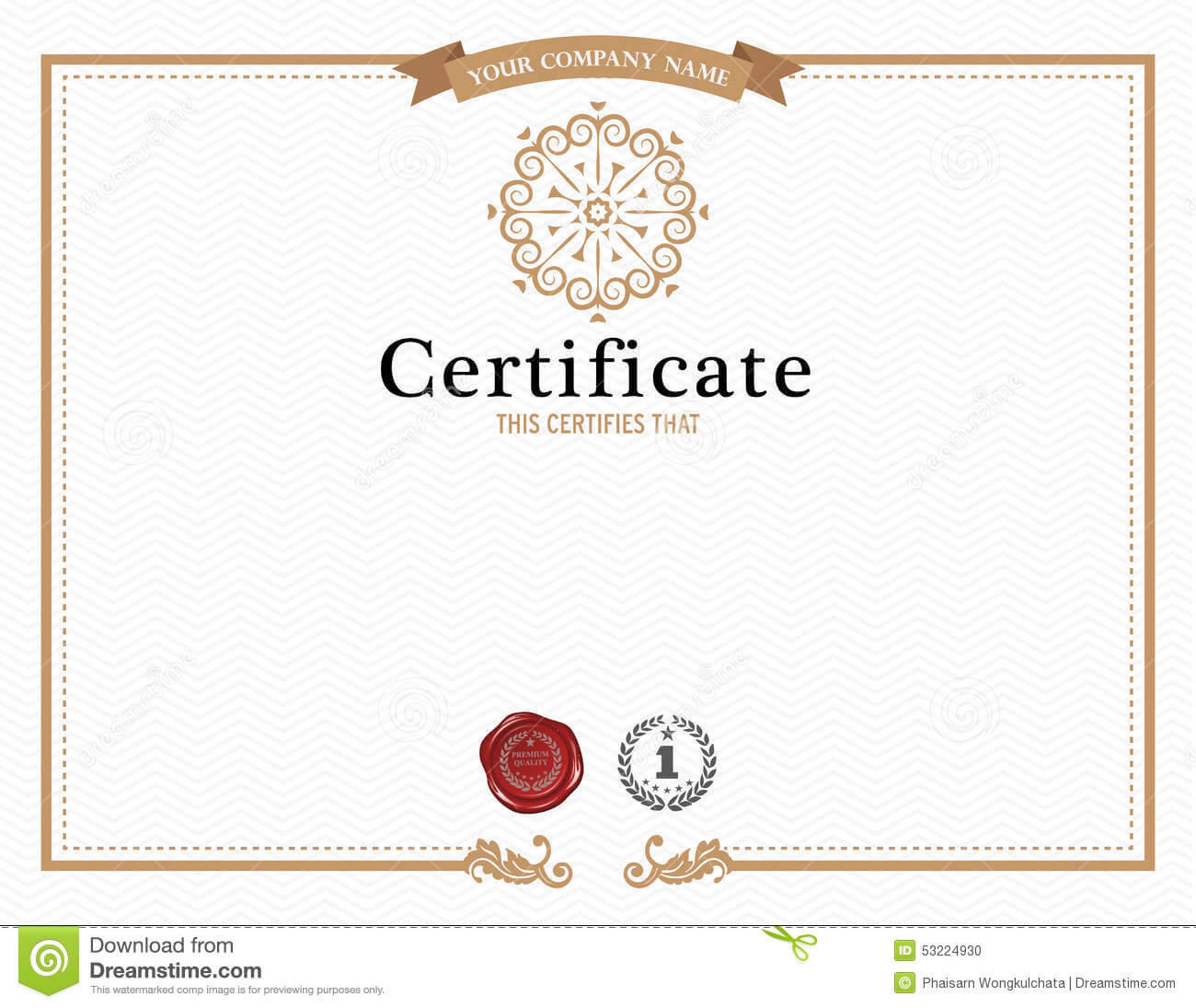 Certificate Template And Element. Stock Vector With Beautiful Certificate Templates