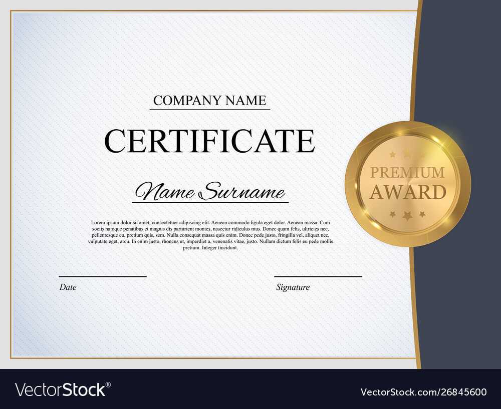 Certificate Template Background Award Diploma With Regard To Winner Certificate Template