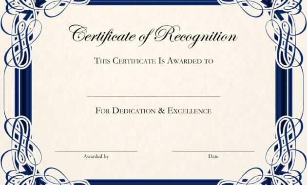 Certificate-Template-Designs-Recognition-Docs | Certificate with Certificate Of Recognition Word Template